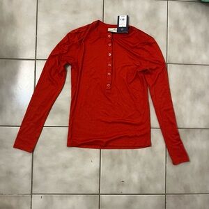 Red orange Henley